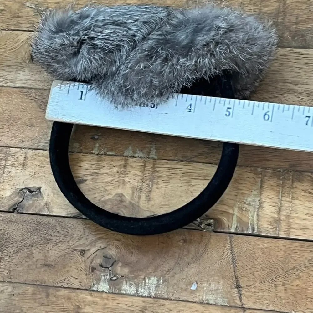 Girls' One Size Earmuffs Genuine Rabbit Fur